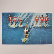 Water Ski Ballet Florida's Beautiful Cypress Gardens Vintage Chrome Postcard picture
