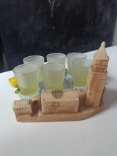 Vintage Italian lemon frosted shot glass set..for limoncello ..tray... picture