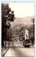 c1940's Cable Cars On Fillmore St. Hill San Francisco CA RPPC Photo Postcard picture