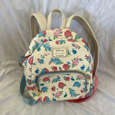 Loungefly Disney Sleeping Beauty Floral Mini Backpack Cream Pink Blue Red 2021 picture