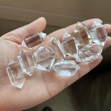 10pcs Natural clear quartz obelisk crystal double wand point healing 30-45mm picture