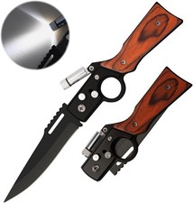 Assisted Blade Knives Pocket Tactical Folding Blade Knife Survival Hunting LED picture