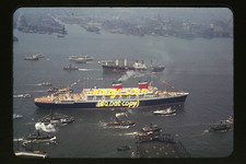 Early 1940s Kodachrome Slide of SS America Ocean Liner Ship at NYC in 1940 picture