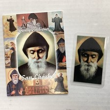 COMPENDIO DE ORACIONES A SAN CHÁRBEL , CORONILLA, PROTECTION PRAYERS & HOLY CARD picture
