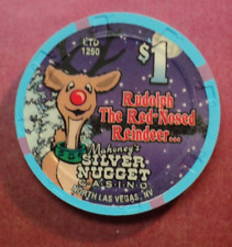 $1 Mahoney's Silver Nugget Casino Chip - RR Reindeer AUCT#11357 picture