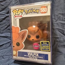 Funko Pop Games Pokémon Vulpix Flocked 2020 Summer Convention Excl #580 W/ Case picture