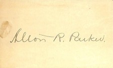 Alton B. Parker Former Presidential Nominee Signed Autograph Cut BECKETT picture