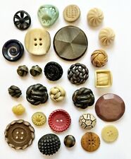 Lot 0f 25 Cool Vintage Buttons Plastic Celluloid Extruded and More picture