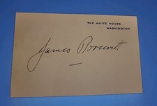 Signed James Roosevelt II White House Card FDR Son WWII Navy Cross  picture