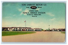 c1940s Tom Garrott Motor Co. Tunica Service Station Tunica MS Postcard picture