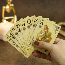 1 Set Vintage Alice in Wonderland Playing Cards Deck – Retro Poker Board Game... picture