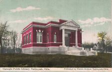 Carnegie Public Library Tahlequah Oklahoma OK c1910 Postcard picture