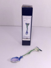 VINTAGE FRANZ PORCELAIN 3D RAISED HUMMINGBIRD & FLOWER SPOON 5 1/2 INCH picture