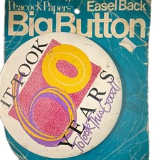 Peacock Papers Big Button Pinback 