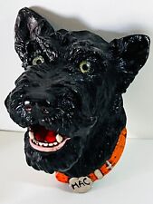 Bossons Chalkware Head Scotty Dog Scottie “Mac” Wall Plaque England 1969 VTG picture