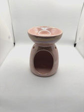 Pink Iridescent Ceramic Tealight Wax Warmer Melt Burner Shimmer Glaze Cute Decor picture