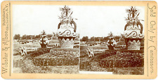 Stereo, USA, Philadelphia, Fairmount Park, Sunken Garden Vintage Stereo Card -  picture