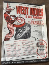 Vintage 1964 M/S Franca C. Cruise Brochure West Indies South America Bahamas picture