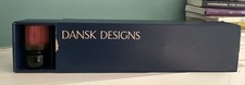 NOS MCM Dansk Designs Candle Holders & Candles 1960’s Green Glass Ribbed Candles picture