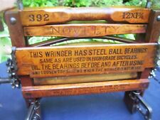 ANTIQUE WOODEN HAND CRANK CLOTHES WRINGER AMERICAN WRINGER CO NEW YORK PATD 1888 picture