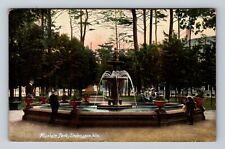 Sheboygan WI-Wisconsin, Fountain Park, Antique, Vintage c1908 Postcard picture