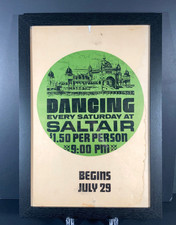 Vintage 1950 Saltair Utah History Dance Poster Great Salt Lake Mormon Framed picture