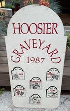 VINTAGE UNIVERSITY OF INDIANA 1987 BASKETBALL CHAMPIONS SIGN HUGE MUST SEE picture