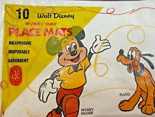 2 1970s DISNEY MICKEY MOUSE GOOFY DONALD DUCK & NEPHEWS BIRTHDAY PLACE MATS NZ picture