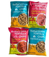 Trader Joe’s Flavored Rolled Corn Tortilla Chips Ranch and Chili 9oz Pack of 4 picture