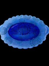 Avon Mount Vernon George & Martha Washinton Cobalt Blue Plate Soap Set picture