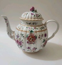 Antique 19thC Samson Paris Porcelain Teapot Italian Olmi Family Crest 8