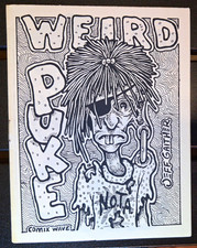 VTG HTF Weird Puke Black & White Underground Zine Jeff Gaither Comix Wave Look picture