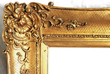 SUPERB ANTIQUE FITS 11 X 13 FRENCH BAROQUE PICTURE FRAME ORNATE WOOD GOLD LOUIS picture