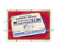 1980s SCIOTO QUIKRETE CEMENT MIXES CONCRETE metal tin sign  garage decor picture