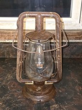 VINTAGE DIETZ MONARCH NY USA KEROSENE OIL LANTERN RUSTIC 14'' (Made Into Light) picture