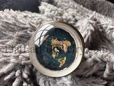 Flat Earth Bronze Toned Ring & Pendant Set - Custom Made Truth Science Facts picture