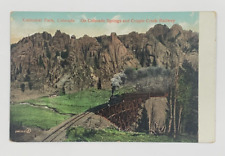 On Colorado Springs and Cripple Creek Railway Cathedral Park Colorado Postcard picture