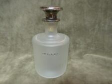 Vintage Archipelago Glass Satin Bottle w/Silver Plate Monogram Stopper AHD picture