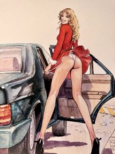 •Milo MANARA Signed Portfolio Print• “Women & Autos (Main)” —ITALIAN IMPORT— picture
