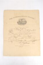 Antique 1908 Army Tampa Sanford Florida State Troops Honorable Discharge Papers picture