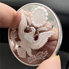 100PCS Masonic Coin Plated Silver Commemorative Freemason Collect US picture