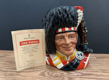 ROYAL DOULTON 'PIPER' LARGE CHARACTER JUG D6918 1992 8.5