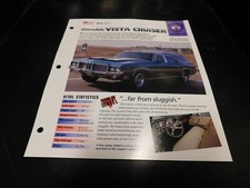 1972 Oldsmobile Vista Cruiser Spec Sheet Brochure Photo Poster  picture