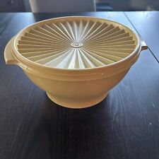 Vintage Tupperware Harvest Gold Round Salad Bowl Container W/lid picture