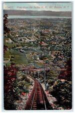 1916 View Down The Incline Railroad Scene Mt. Beacon New York NY Posted Postcard picture