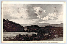 Clingman's Dome From Skyline Hwy Near Bryson City NC North Carolina Vtg Postcard picture