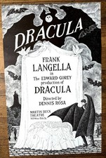 Vintage 1977 Broadway Theater Poster Dracula By Playwright & Artist Edward Gorey picture