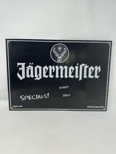 JAGERMEISTER GERMAN LIQUOR DEER BAR man cave barware HTF ACRYLIC SIGN 17x12” GUC picture