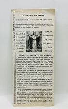Vintage Catholic Holy Prayer Card Pamphlet Heaven's Weapons for Unity Peace picture