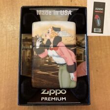Zippo 02461 Vintage Windy Girl Diner 540 Color Wrap RARE Lighter + FLINT PACK picture